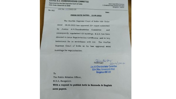 BDA: Supreme Court regularizes 63 houses in Dr Shivaram Karanth Layout 