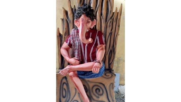 ಗಣಪತಿ ಮೂರ್ತಿಗೆ ಹಿಂಸಾತ್ಮಕ ರೂಪ 