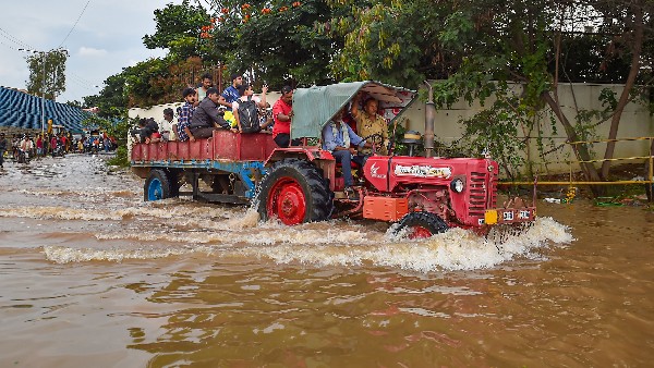 Rain In Bengaluru Cars Submerged At Many Areas