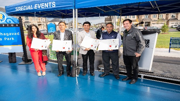 Major Park in Canadian City Renamed as Sri Bhagavad Gita Park