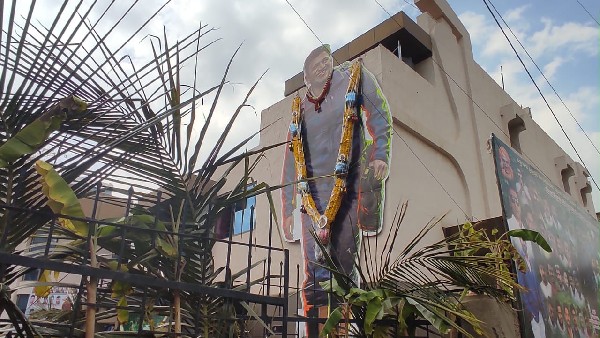 Gandhada gudi movie release; Fans celebration in Davangere