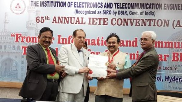 Prof. Debabrata Das conferred Prof. SVC Aiya Memorial Award 2022 