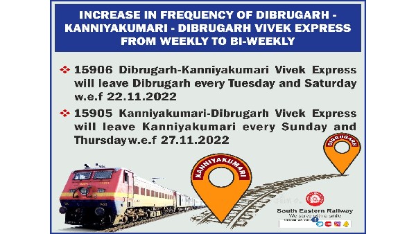 Vivek Express: Indias longest train, Vivek Express, to Operate Twice a Week