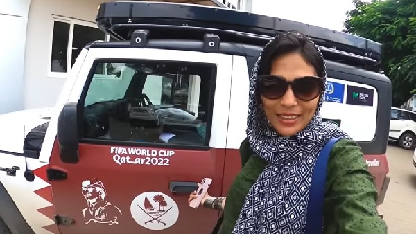 The woman who drive a thar to Qatar from Kerala to see Lionel Messi 