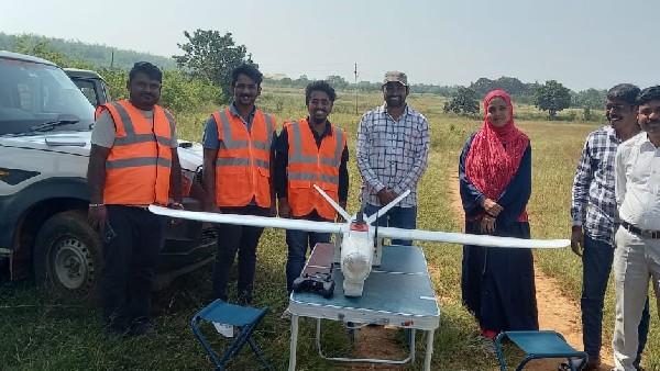 Drones used for survey of residential area and agriculture land in Dharwad 