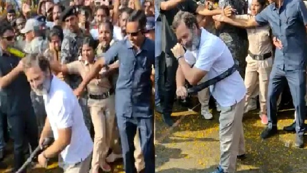 Video: Rahul Gandhi attends Bonalu celebrations by whipping a whip in Telangana