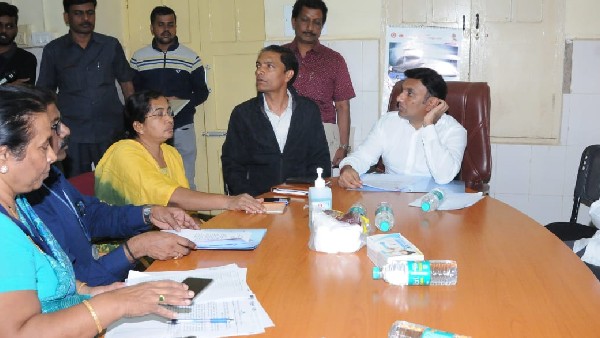 ತುಮಕೂರು ಜಿಲ್ಲಾಸ್ಪತ್ರೆಗೆ ಸುಧಾಕರ್ ಭೇಟಿ, ಪರಿಶೀಲನೆ 