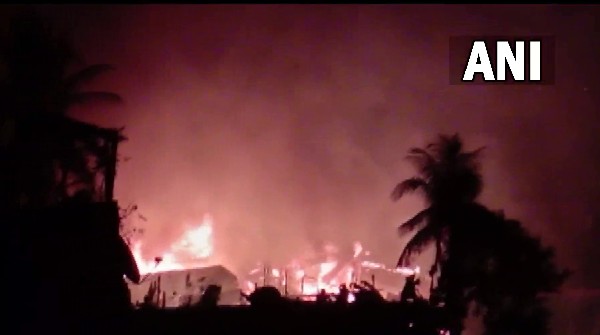 Massive Fire: Hundreds of Homes Erupt in Multiple Cylinder Blasts at Guwahati slum Area Massive Fire: Hundreds of Homes Erupt in Multiple Cylinder Blasts at Guwahati slum Area