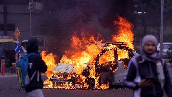 21 cars destroyed in multi-storey parking lot fire in west Delhi
