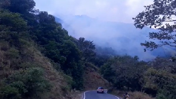 Fire At Charmadi Ghat Forest Area