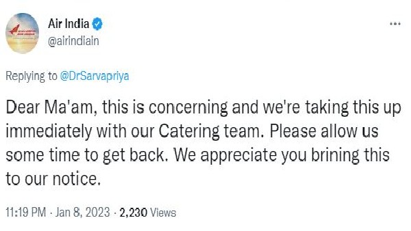 Women Passenger Received Stone In meal In Air India After Shankar Mishra Peeing Incident