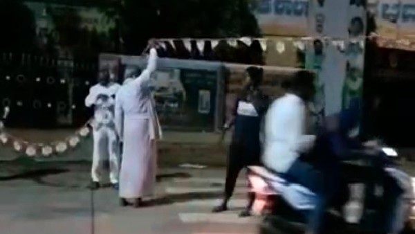 Bus Yatra in Chamarajanagar: Congress MLA who tied flag at midnight