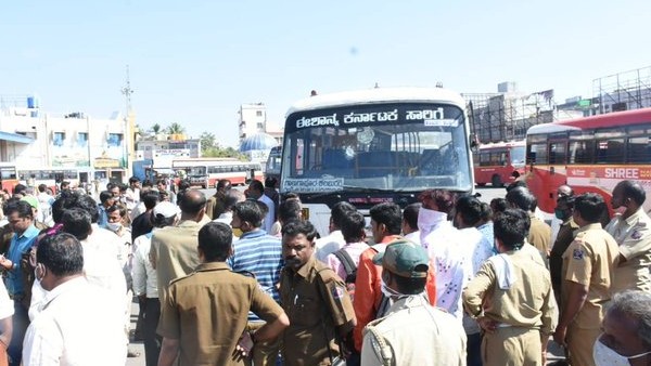 Protest by transport workers 
