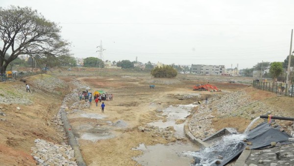Nayandahalli lake being filled with 120 million litres of purified wastewater 