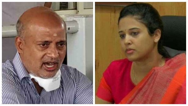 IAS Rohini Sindhuri talks with Sara Mahesh in Mysuru, Photo viral IAS Rohini Sindhuri talks with Sara Mahesh in Mysuru, Photo viral