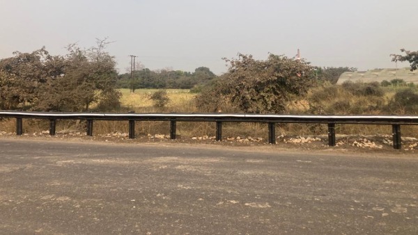 worlds first bamboo crash road barrier Installed, do you know where? 