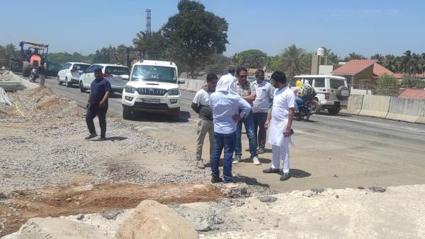 Bengaluru-Mysuru Expressway: MP Pratap Simha inspects work near Budanur - see photos