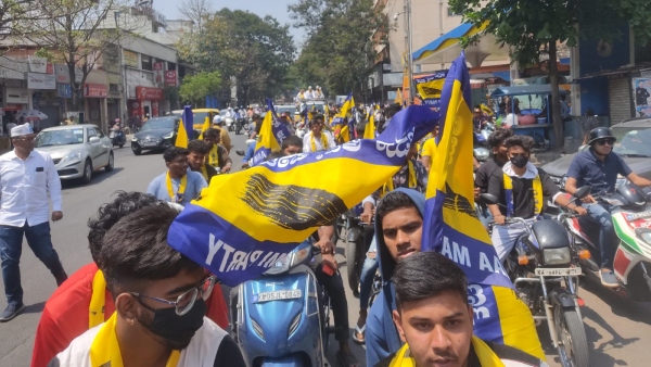 Bengaluru Election 2023: Bike Rally By AAP For Election In Chickpet Assembly Constituency.