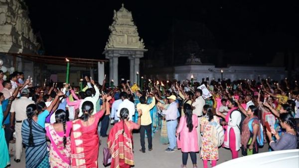 Voting Awareness Campaign In Devanahalli By Candle Light March 