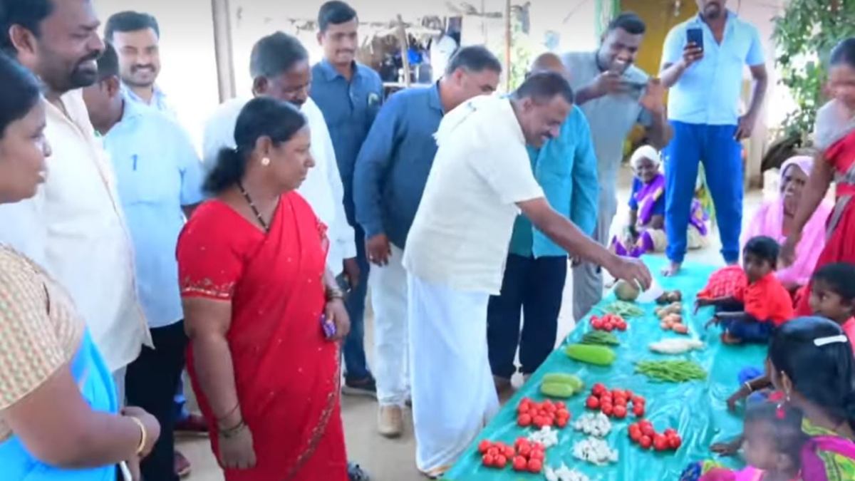 Election 2023: Gubbi Srinivas bought vegetables on Childrens market!