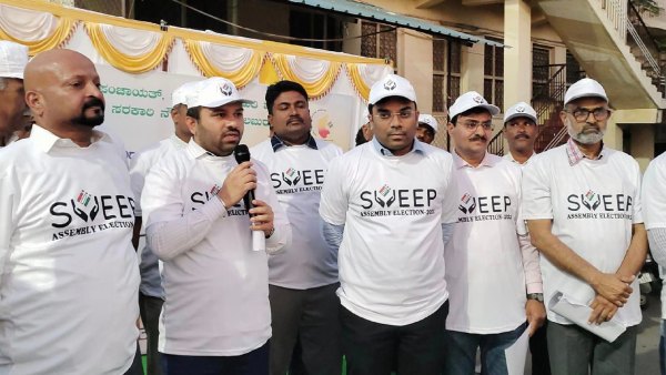 Voter Awareness Campaign Bike Rally By Government Employees 