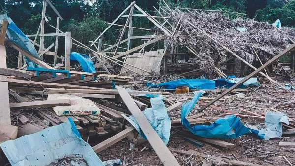 Once again Myanmar military raided Pazigyi village