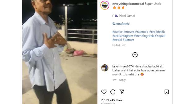 Nepali Uncle danced to O Saki Saki song: Nora Fatehi Appreciated