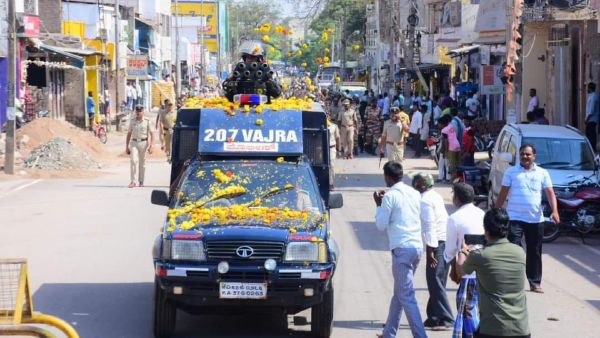 Karnataka Elections 2023 Security Forces Route March At Koppal 