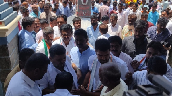 Shamanuru Shivashankarappa, S.S.Mallikarjun started Campaign in Davanagere