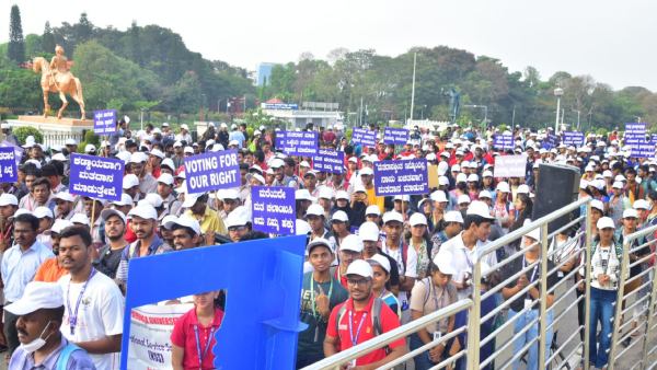 Voting Awareness Walkathon In Bengaluru: All Eligible People Should Do Voting On May 10th