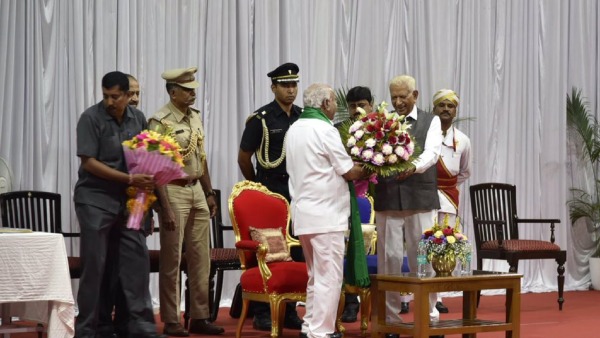Leaders of OPS faction of AIADMK meet Yediyurappa, show interest to contest Karnataka polls Leaders of OPS faction of AIADMK meet Yediyurappa, show interest to contest Karnataka polls