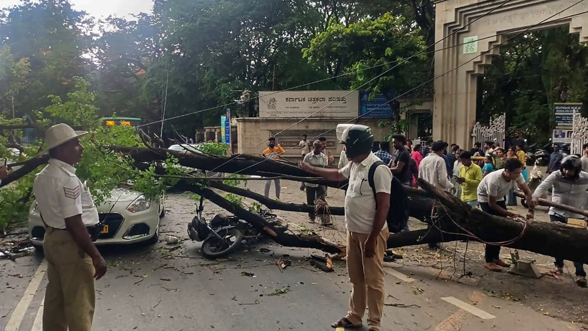 Thundershowers with wind lashed several parts of Bengaluru 