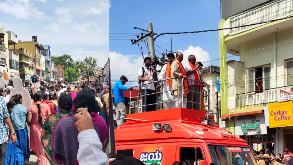 Karnataka election 2023: Basavaraj Bommai Road Show for T.S.Srivatsa in Mysuru Karnataka election 2023: Basavaraj Bommai Road Show for T.S.Srivatsa in Mysuru
