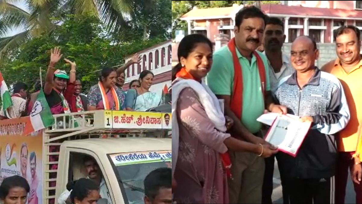 Karnataka election 2023: Campaign by family members for candidates in Chikkamagaluru Karnataka election 2023: Campaign by family members for candidates in Chikkamagaluru
