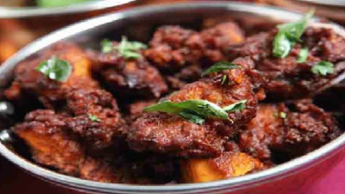 Customer shot Cook over taste of kababs Customer shot Cook over taste of kababs