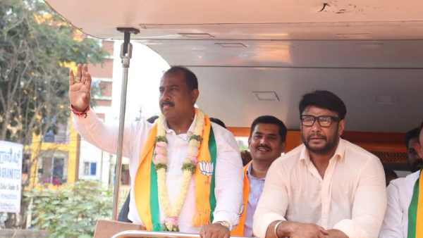 Sandalwood star Darshan did campaign in Bommanahalli constituency once again 