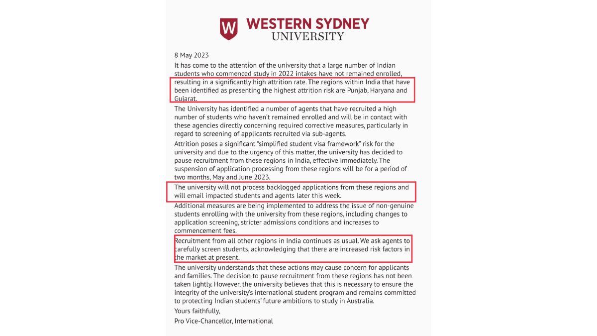 Australian Universities Bans Students From 6 Indian States Australian Universities Bans Students From 6 Indian States