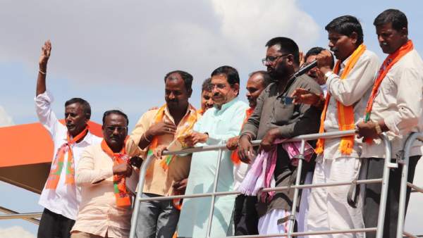 Pralhad Joshi campaigned for CM Basavaraj Bommai in shiggaon 