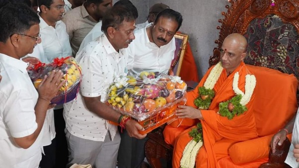 Mandya New MLA Visited Adichunchanagiri