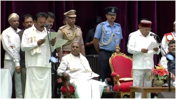 ಪ್ರಮಾಣವಚನ ಸ್ವೀಕರಿಸಿದ ಎಚ್‌.ಕೆ.ಪಾಟೀಲ್‌, ಕೃಷ್ಣ ಭೈರೇಗೌಡ& ಚಲುವರಾಯಸ್ವಾಮಿ