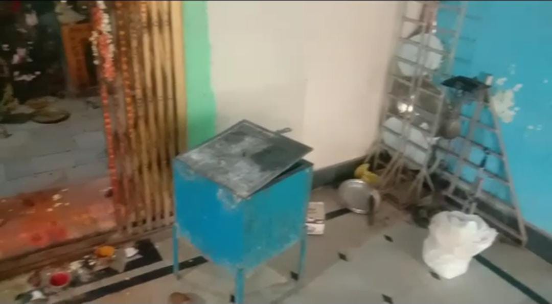 Items worth Rs 60,000 were stolen from a temple in Pavagada 