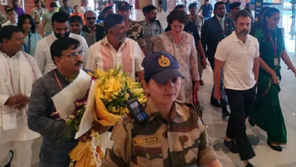 ಬೆಂಗಳೂರಿಗೆ ಆಗಮಿಸಿದ ರಾಹುಲ್, ಪ್ರಿಯಾಂಕಾ ಗಾಂಧಿ