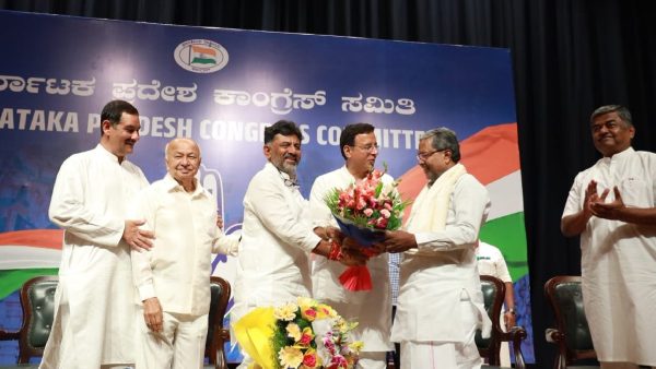 KPCC President DK Shivakumar Announces CM Siddaramaiah As Leader Of Congress Legislative Party