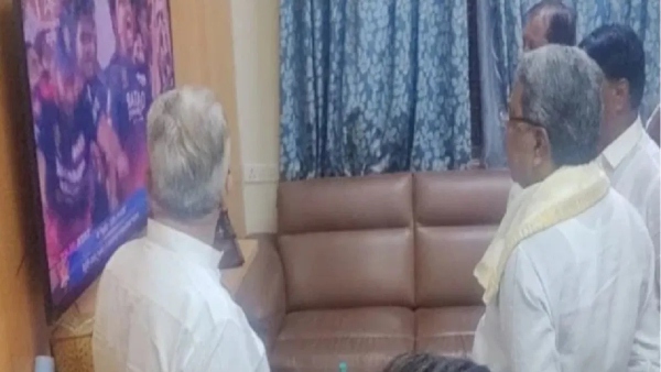 Siddaramaiah Enjoys IPL Match Between rcb vs srh