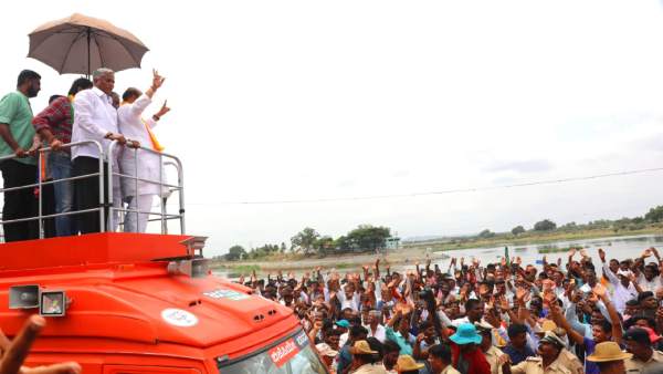 Karnataka Election 2023: CM Bommai Huge Road Show In Varuna And T Narasipura
