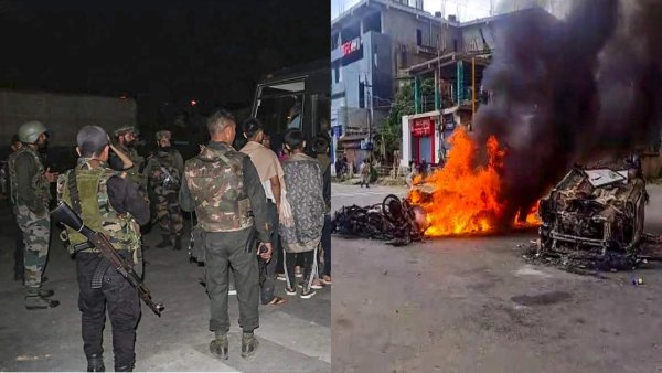 Manipur violence: Two houses burnt down, 3 people including former MLA arrested!