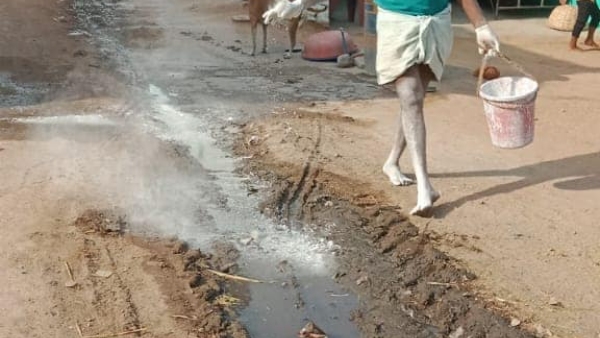 Cleaning process in Basarihal