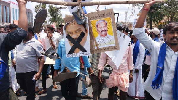 Dalit Community Protest Against BJP MLA M. Chandrappa 