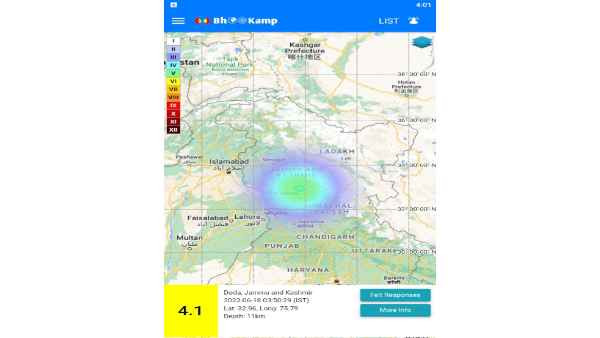 Five Mild-intensity Earthquakes Within 24 hours In Region of Jammu and Kashmir 