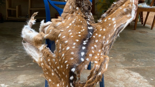 Man standing at bus stand has beaten